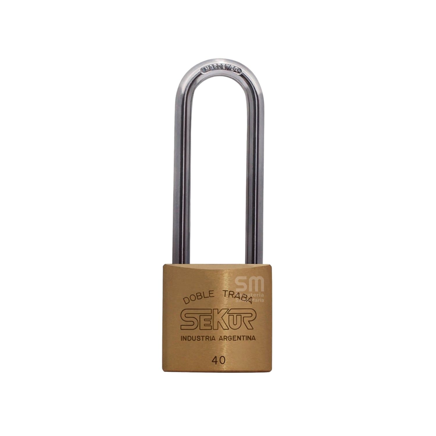 Candado Sekur 40 Mm Arco Mediano Bronce Doble Traba a Bolillas