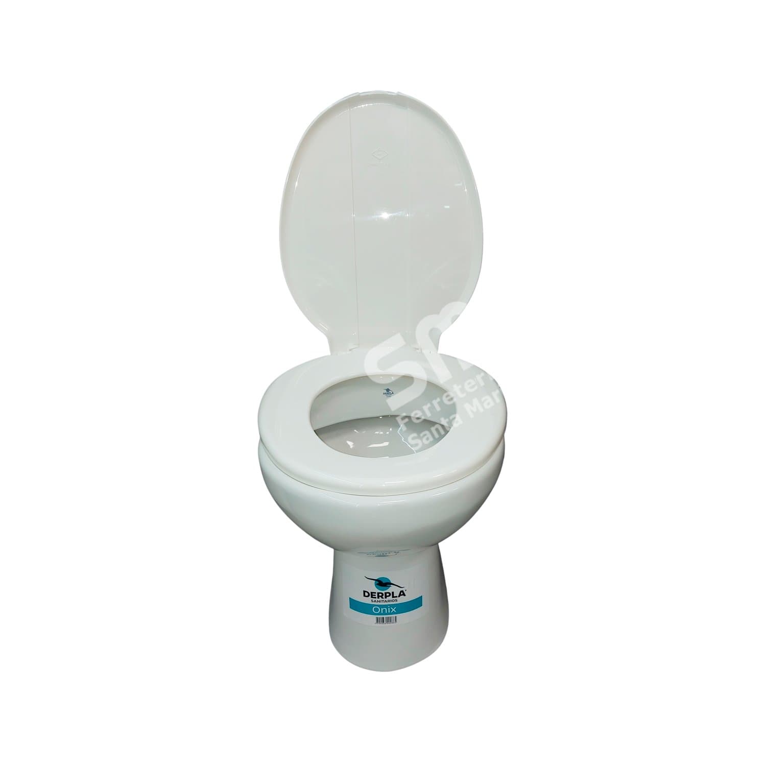 INODORO CORTO PRINGLES ONIX + ASIENTO PLASTICO UNIV DERPLA