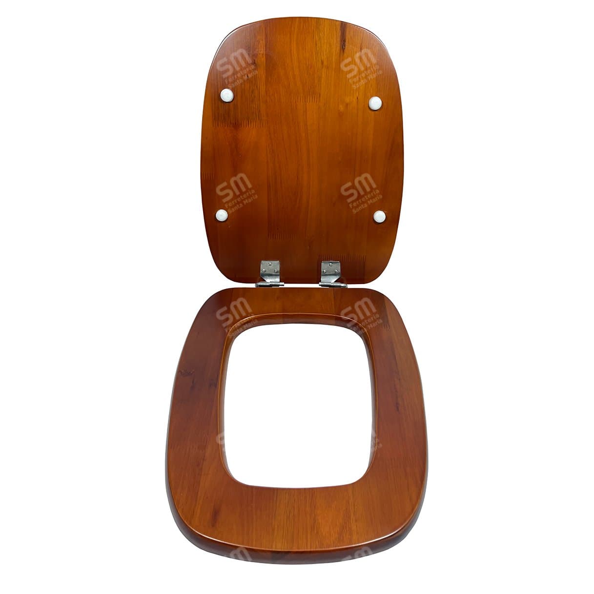 Asiento Fadas Madera Maciza Satinada Cedro para Inodoro Verona