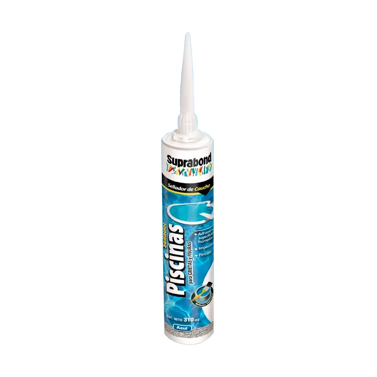 Sellador Piscina Grietas y Fisuras Azul Suprabond X310ml