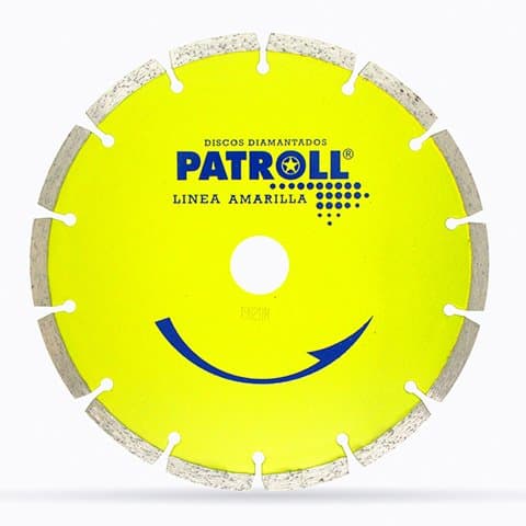 Disco Diamantado Segmentado 180mm 7 Patroll Amarilla Aliafor