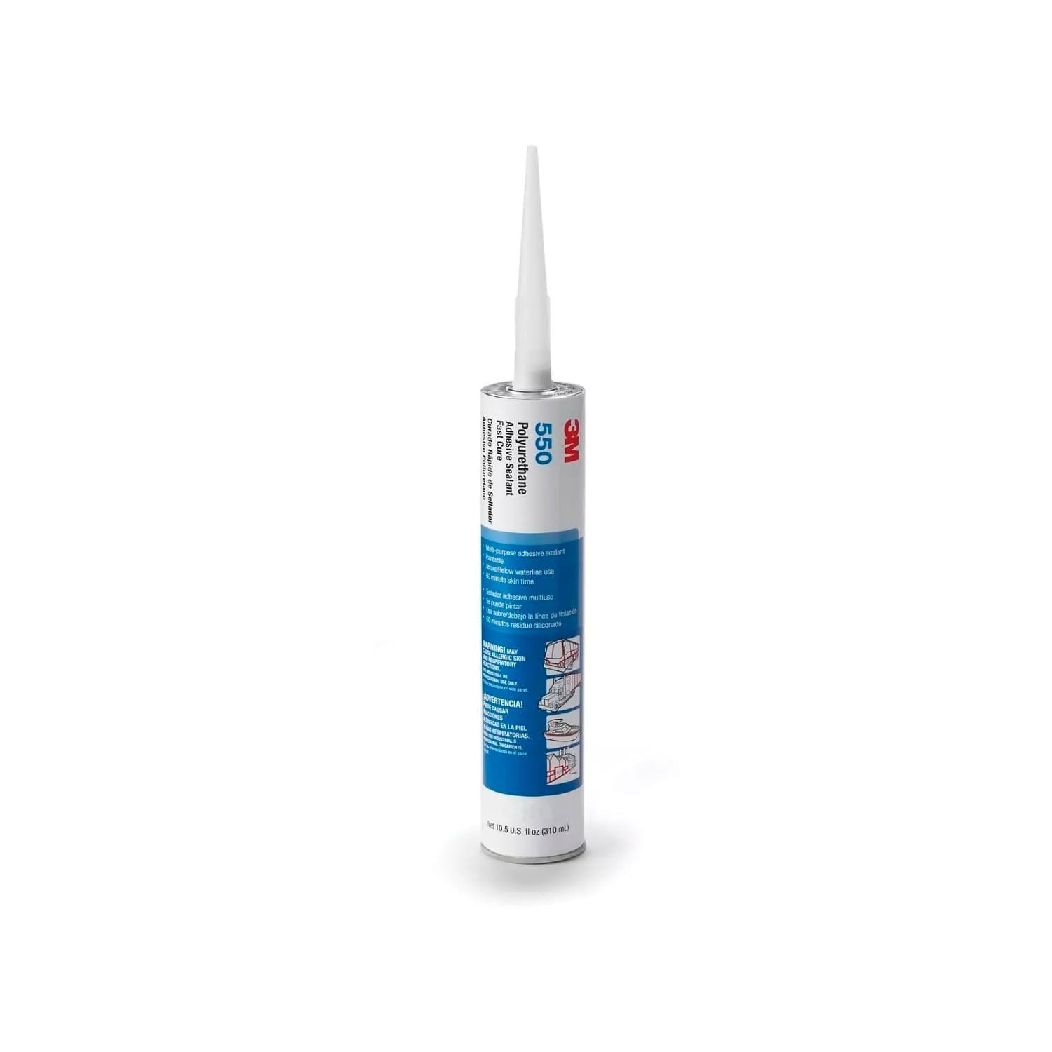 Sellador Adhesivo Poliuretano 3m Blanco 550 Cartucho X 310m