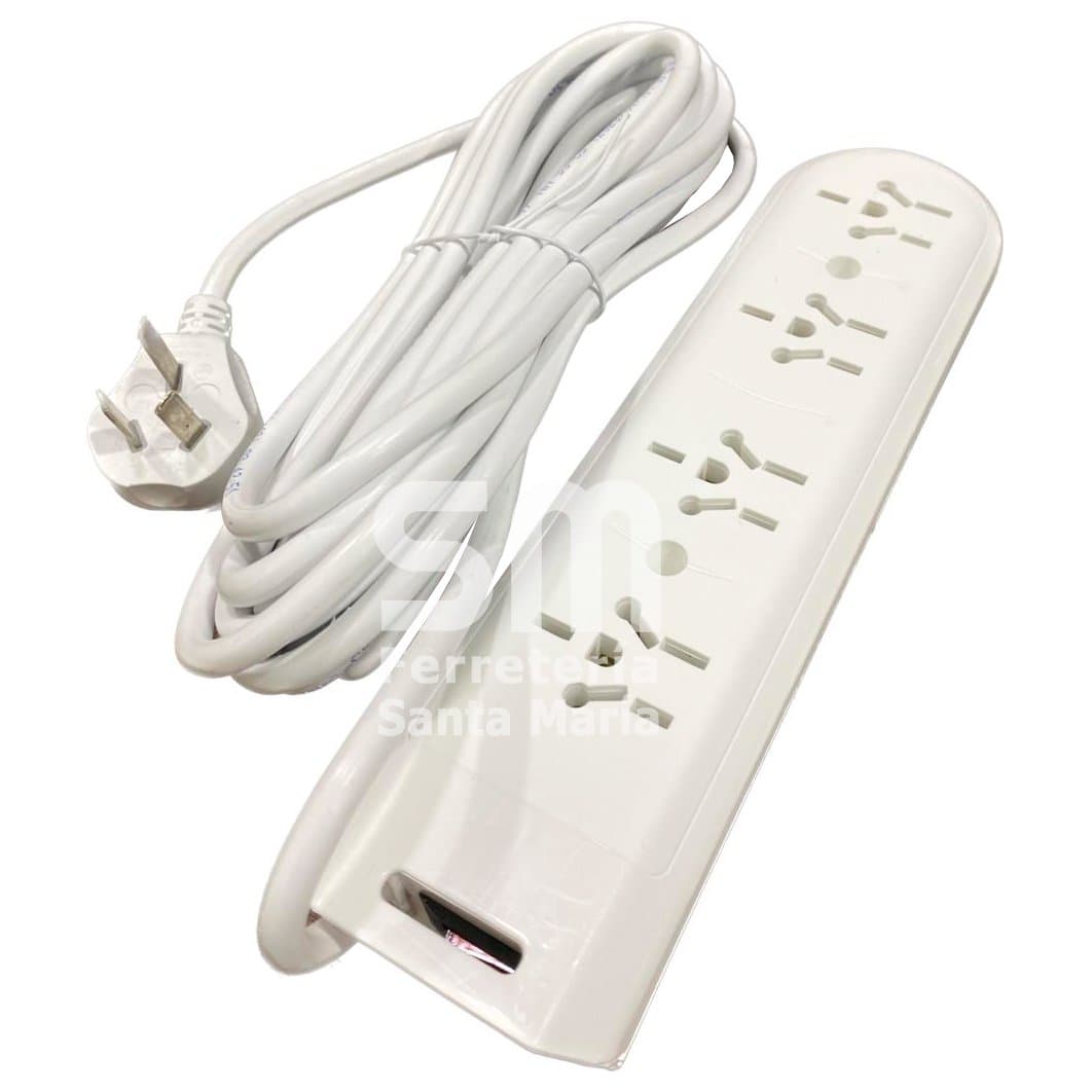 Zapatilla Multinorma 4 Tomas Cable 5m Protec Térmica Kalop