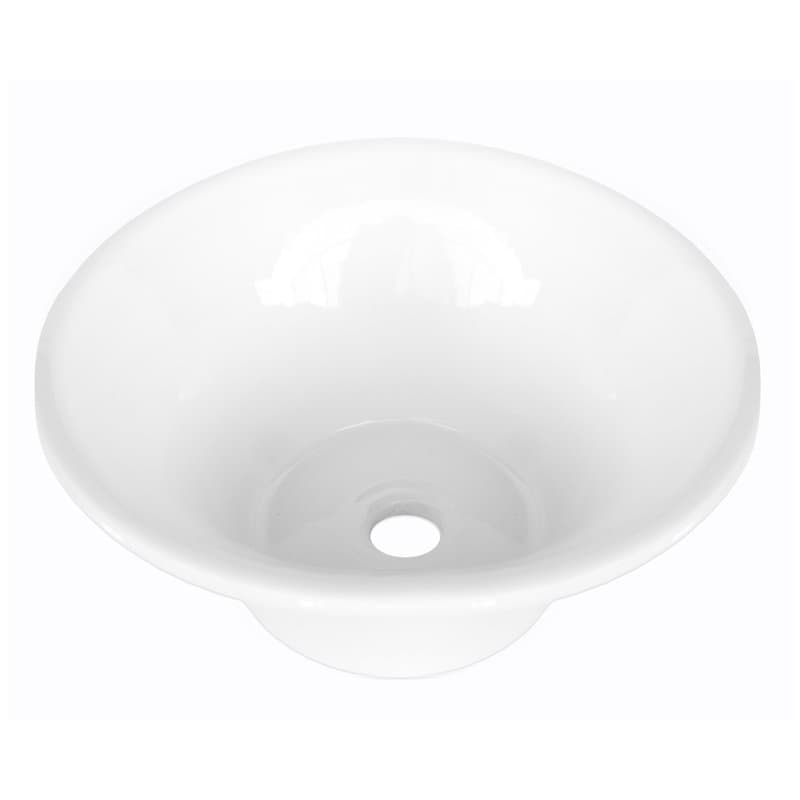 Bacha Apoyo Loza Redonda Puelo Daccord Baño Blanca 34x11cm
