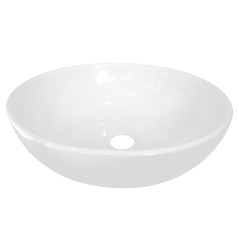 Bacha Apoyo Loza Redonda Agus Daccord Baño Blanca 34x11cm