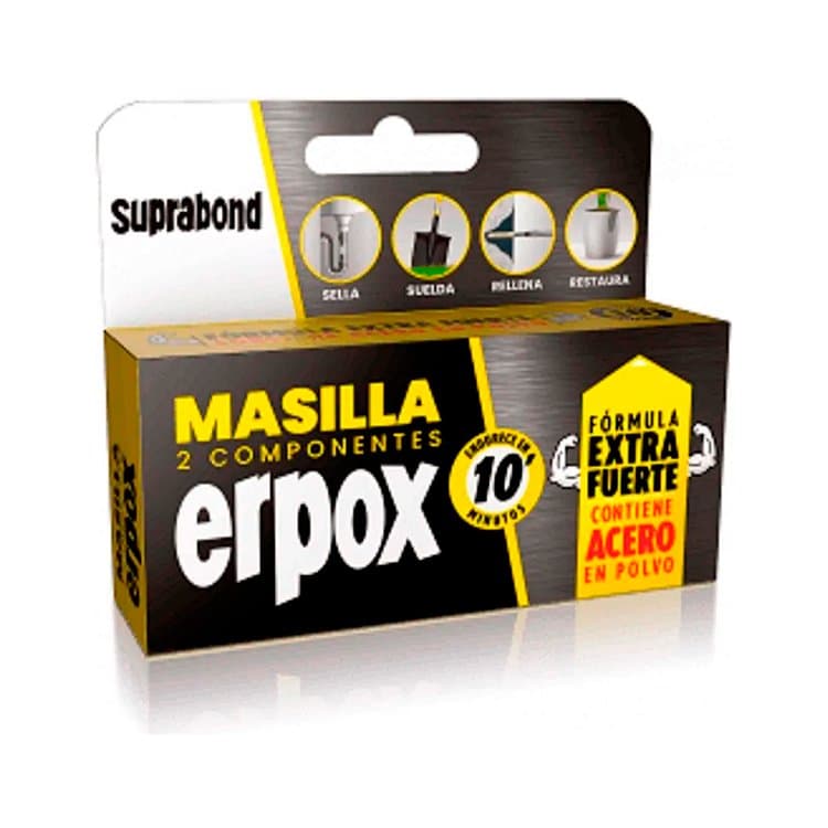 Masilla Suprabond Erpox Acero 100g - Soldadura en 10 Minutos