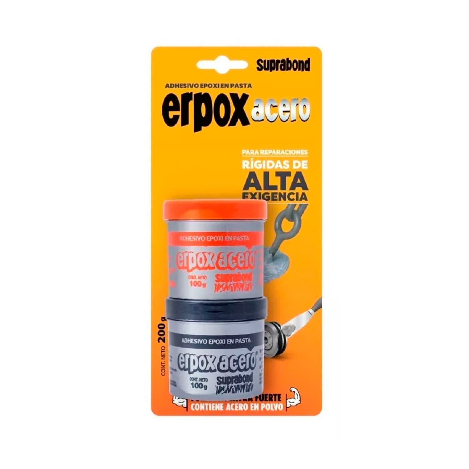 Adhesivo Epoxi Erpox Acero X 200gr Soldadura Suprabond