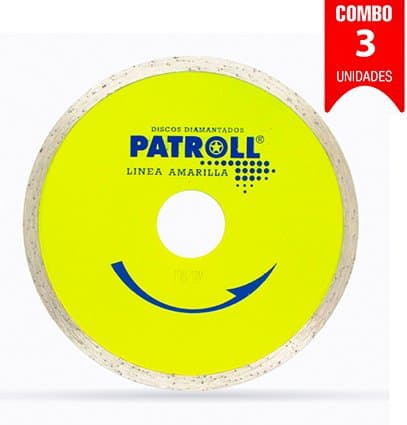 Disco Diamantado Continuo 115mm Patroll Amarilla Aliafor X 3