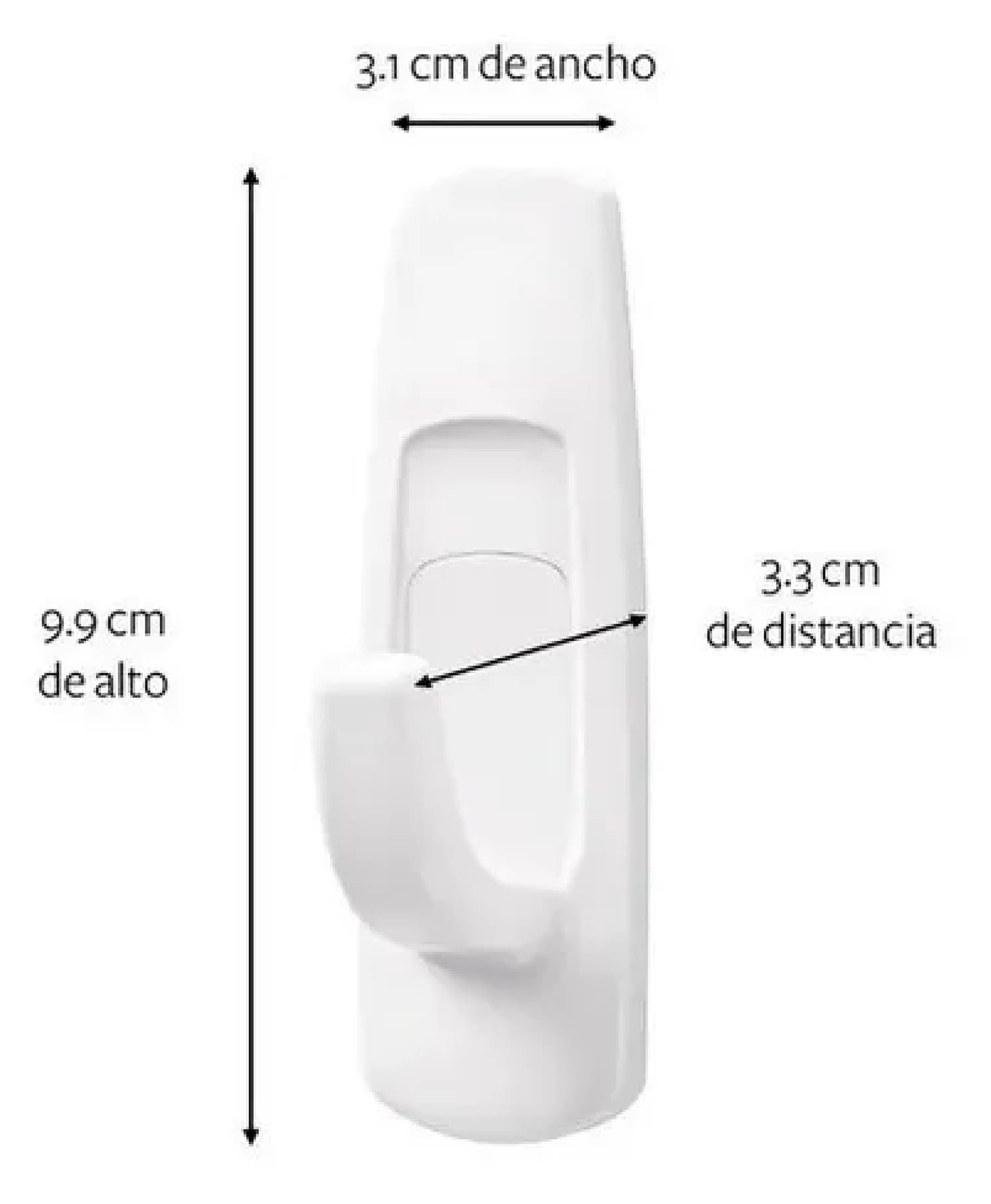 Percha Autoadhesiva Blanca Grande 3m Command 17003