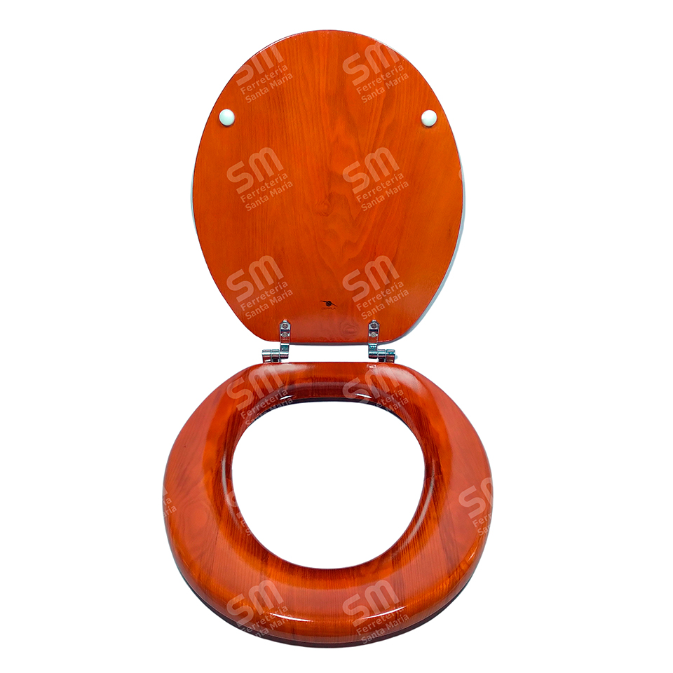 ASIENTO DERPLA AN ENCHAPADO EN CEDRO NATURAL PARA INODORO ANDINA