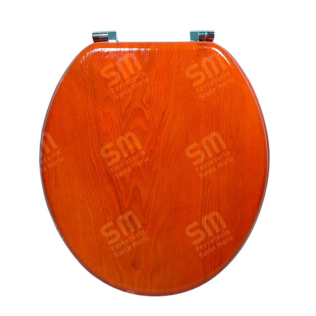 ASIENTO DERPLA AN ENCHAPADO EN CEDRO NATURAL PARA INODORO ANDINA - Imagen 2