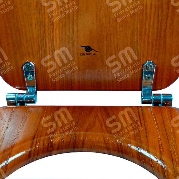 ASIENTO DERPLA AN ENCHAPADO EN CEDRO NATURAL PARA INODORO ANDINA - Imagen 3
