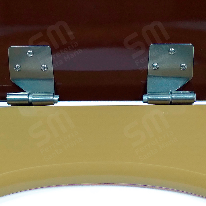 ASIENTO FADAS BICOLOR CASTAÑO DORADO PARA INODORO DORICA - Imagen 3