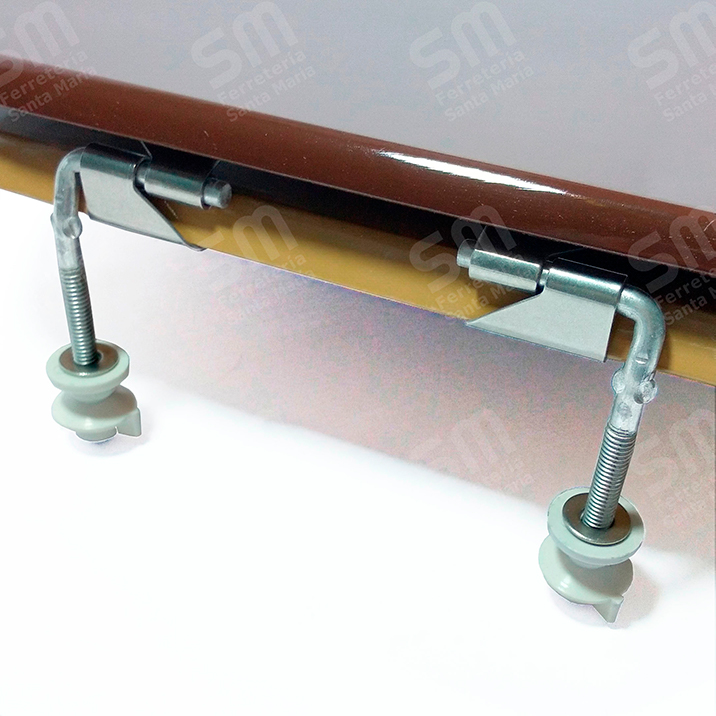 ASIENTO FADAS BICOLOR CASTAÑO DORADO PARA INODORO DORICA - Imagen 4