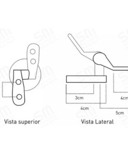 HERRAJE CROMO LARGO PARA ASIENTO DE INODORO DERPLA