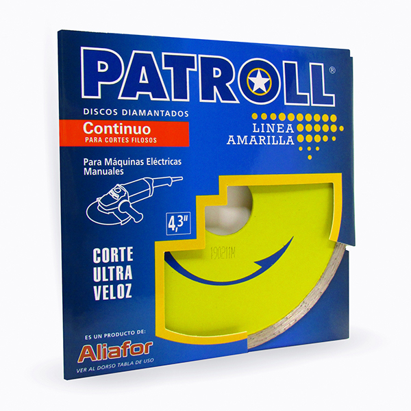DISCO DIAMANTADO CONTINUO 115mm PATROLL AMARILLA ALIAFOR - Imagen 2