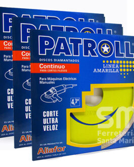 DISCO DIAMANTADO CONTINUO 115mm PATROLL AMARILLA ALIAFOR X 3