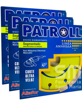 DISCO DIAMANTADO SEGMENTADO 115mm PATROLL AMARILLA X 3 UNID