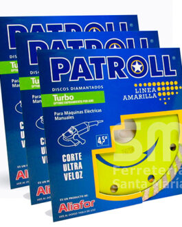 DISCO DIAMANTADO TURBO 115mm PATROLL AMARILLA ALIAFOR X 3 UN