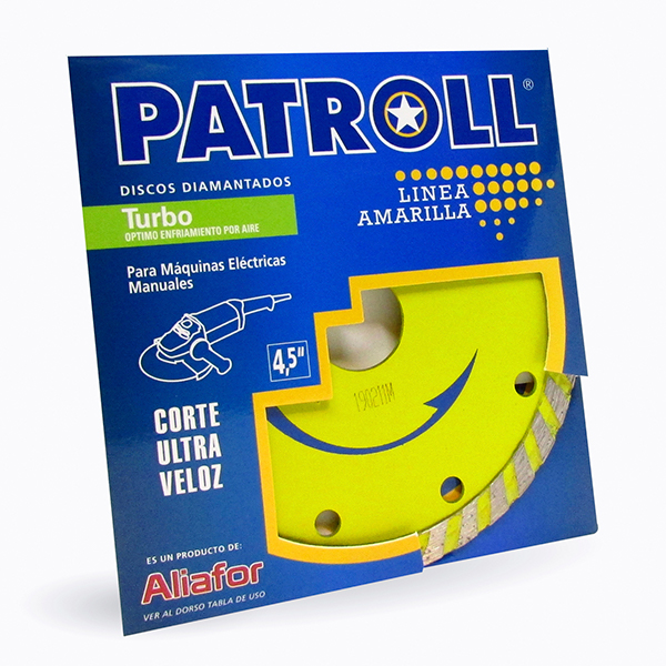 DISCO DIAMANTADO TURBO 115mm PATROLL AMARILLA ALIAFOR - Imagen 2