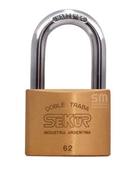 CANDADO BRONCE 62 SEKUR C/ DOBLE TRABA A BOLILLAS