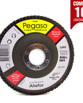DISCO FLAP PEGASO ALIAFOR 115mm P/ METAL GR 40 COMBO X10u