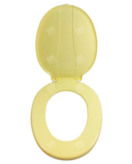 ASIENTO INODORO UNIVERSAL PLASTICO POLIPROPILENO AMARILLO