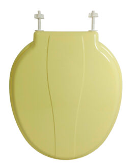 ASIENTO INODORO UNIVERSAL PLASTICO POLIPROPILENO AMARILLO