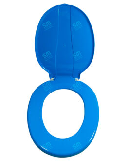 ASIENTO INODORO UNIVERSAL PLASTICO POLIPROPILENO CELESTE