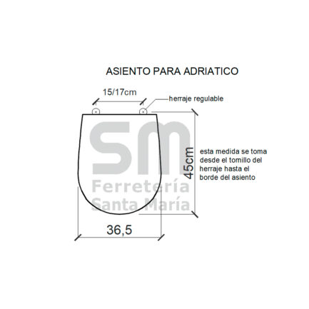 ASIENTO DERPLA AD BLANCO PARA INODORO ADRIATICO - Imagen 5
