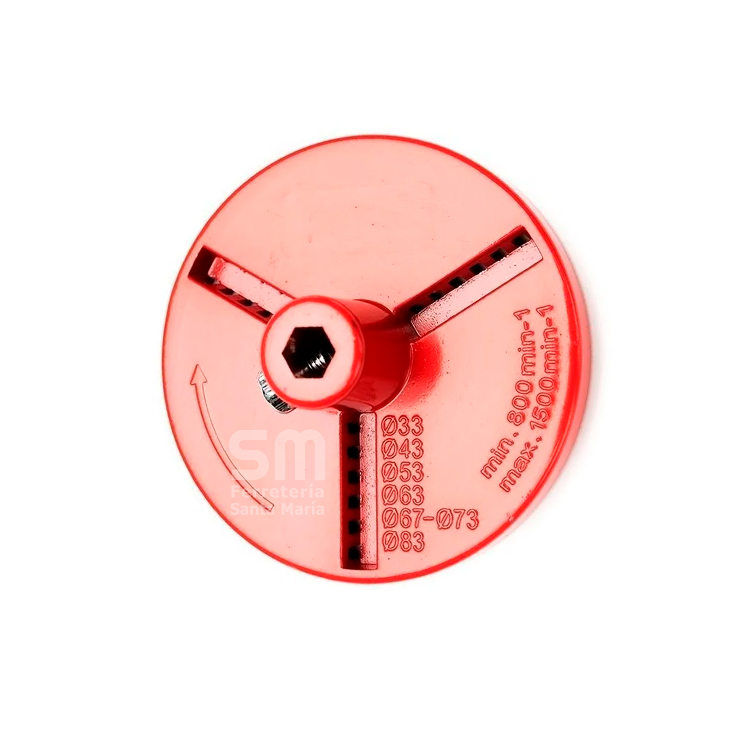 BASE UNIVERSAL P/ COPAS TUNGSTENO VENTURO Ø 33 AL Ø 83 - Imagen 3