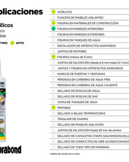 SELLADOR ACRILICO PINTABLE BLANCO SUPRABOND CARTUCHO 280GR