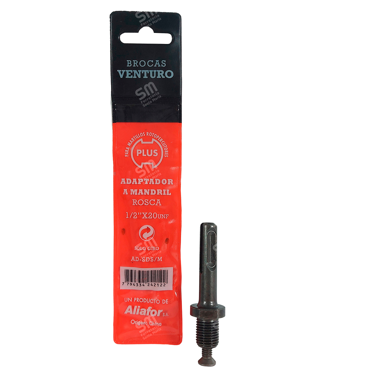 MANDRIL ESP. 13mm C/ LLAVE DOGO + ADAPTADOR SDS PLUS VENTURO - Imagen 4
