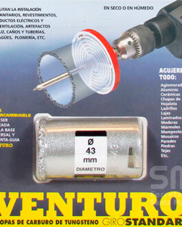 SIERRA COPA BROCA TUNGSTENO Ø 43mm GIRO STANDARD VENTURO