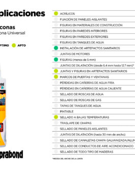 SELLADOR SILICONA UNIVERSAL TRANSPARENTE SUPRABOND X 280ml