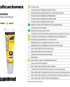 SELLADOR SILICONA UNIVERSAL TRANSPARENTE SUPRABOND X 110ml