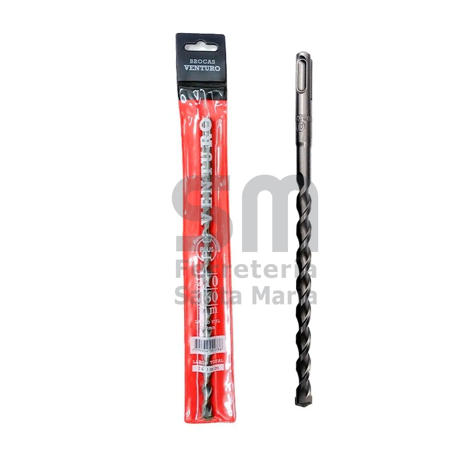 MECHA BROCA WIDIA C/ ENCASTRE SDS PLUS 10mm X 260mm VENTURO - Imagen 2