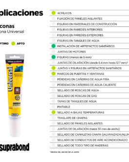 SELLADOR SILICONA UNIVERSAL BLANCO SUPRABOND 110ml
