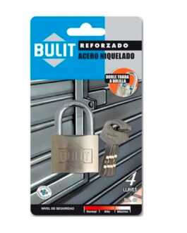 CANDADO NIQUELADO REFORZADO 40 BULIT DOBLE TRABA