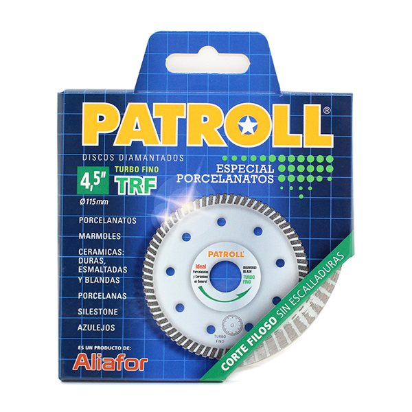 DISCO DIAMANTADO PORCELANATO ALIAFOR PATROLL TURBO FINO TRF 115mm - Imagen 3