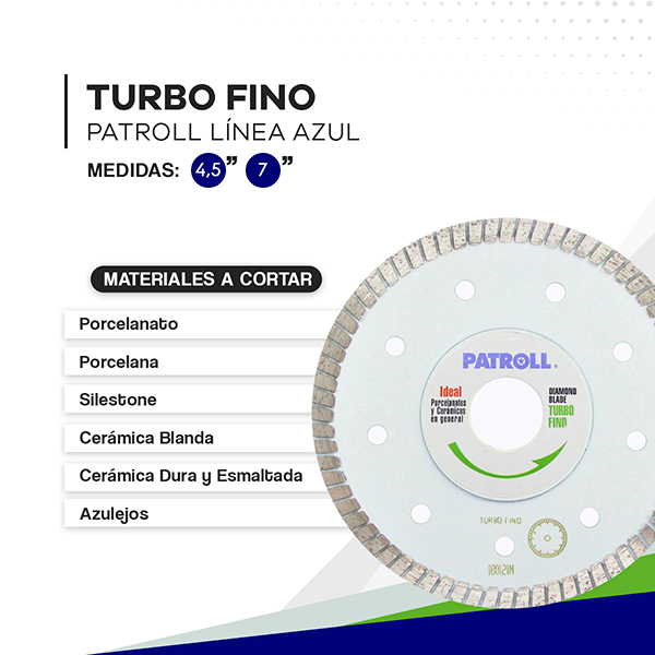 DISCO DIAMANTADO PORCELANATO ALIAFOR PATROLL TURBO FINO TRF 115mm - Imagen 2