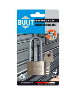 CANDADO ACERO NIQUELADO N° 30 ARCO LARGO BULIT