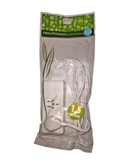 ZAPATILLA 2 TOMAS BLANCA CABLE 1,5m S/ PROTECCIÓN TÉRMICA