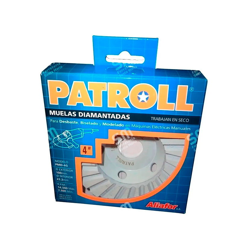 DISCO MUELA TURBO DIAMANTADA 100 MM ALIAFOR PATROLL PMD- 4g - Imagen 2