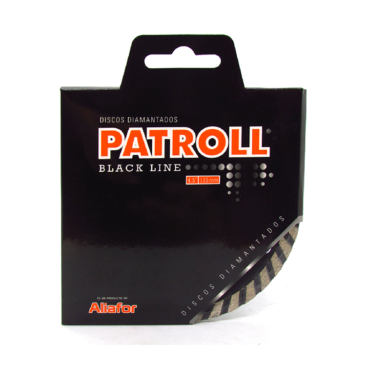 DISCO DIAMANTADO TURBO 115mm PATROLL BLACK LINE ALIAFOR - Imagen 2