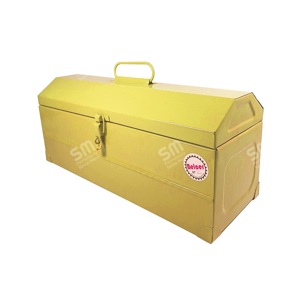 CAJA P/ HERRAMIENTAS CHAPA BROCHE METÁLICO BELCER HB N° 17 AMARILLA
