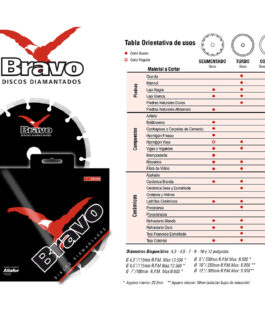 DISCO DIAMANTADO CONTINUO 180mm ALIAFOR BRAVO