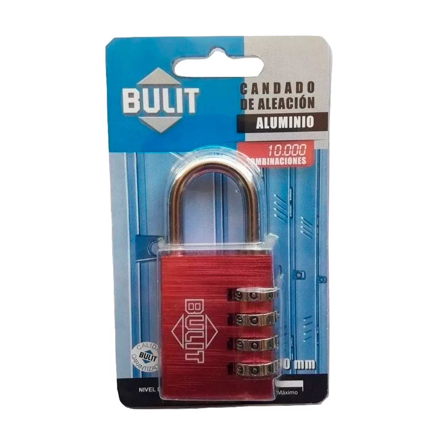 CANDADO COMBINACIÓN PROGRAMABLE ALUMINIO N° 40 BULIT - Imagen 2