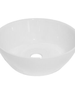 BACHA APOYO LOZA REDONDA NAHUEL DACCORD BAÑO BLANCA 31x11cm