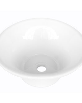 BACHA APOYO LOZA REDONDA PUELO DACCORD BAÑO BLANCA 34x11cm